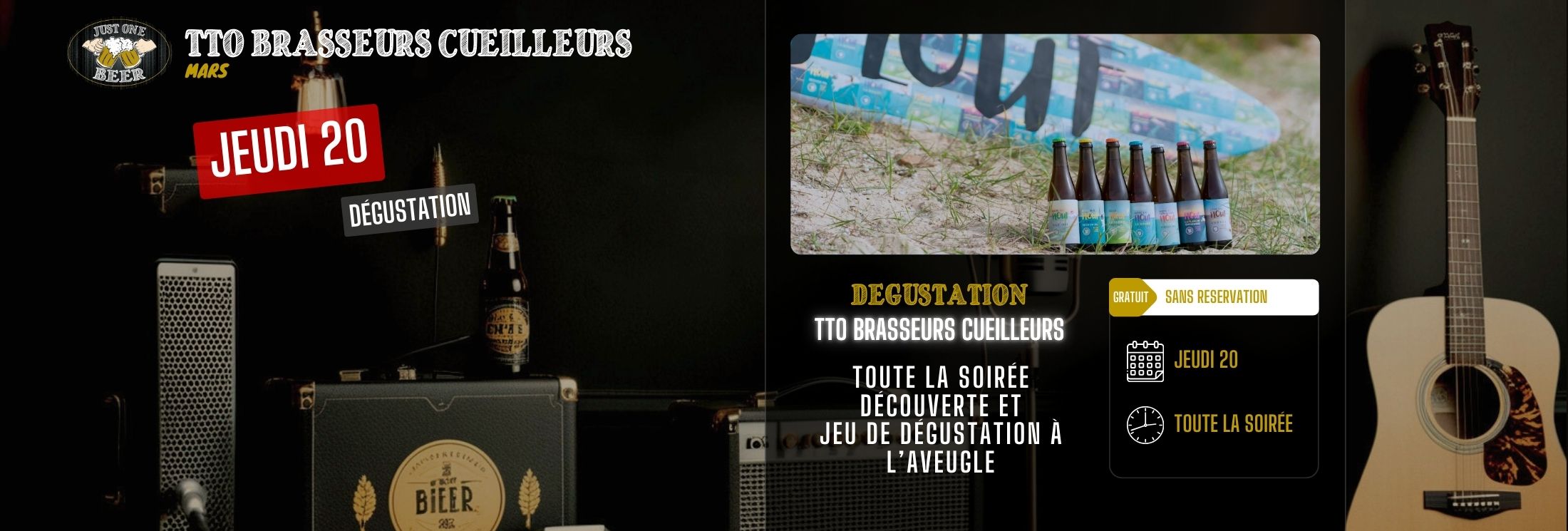 événement JUST ONE BEER gradignan mars 2025 - dégustation de bières TTO brasseur cueilleur