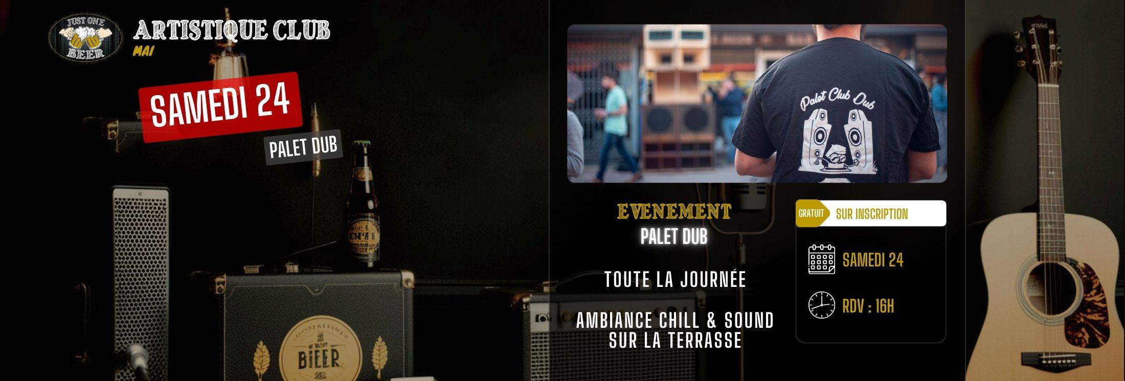 SITE - Bandeau PROGRAMME mai Palet dub bar a bières gradignan JUST ONE BEER