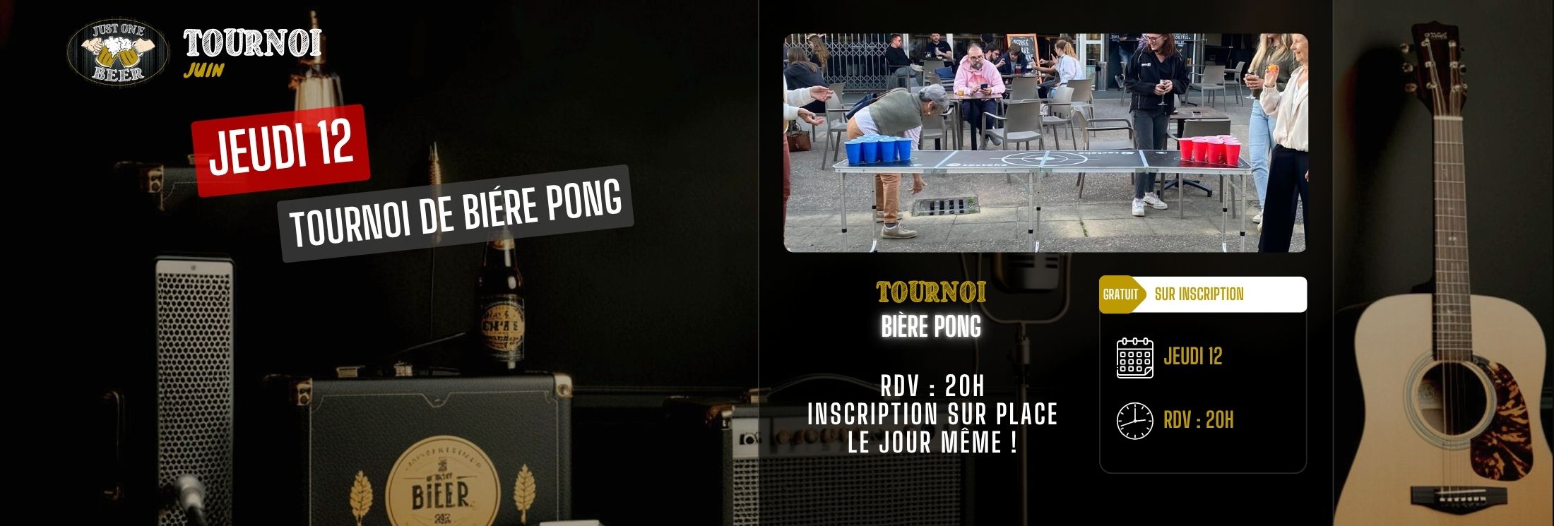 SITE - Bandeau PROGRAMME juin tournoi bière pong bar a bières gradignan JUST ONE BEER