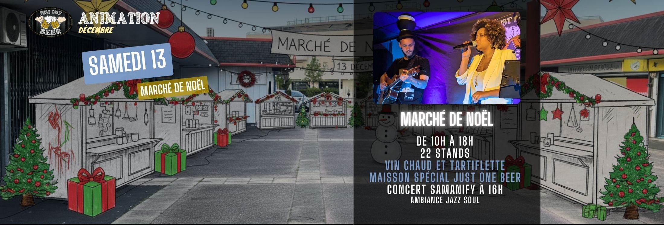 SITE - Bandeau PROGRAMME decembre marché de noël bar a bières gradignan JUST ONE BEER