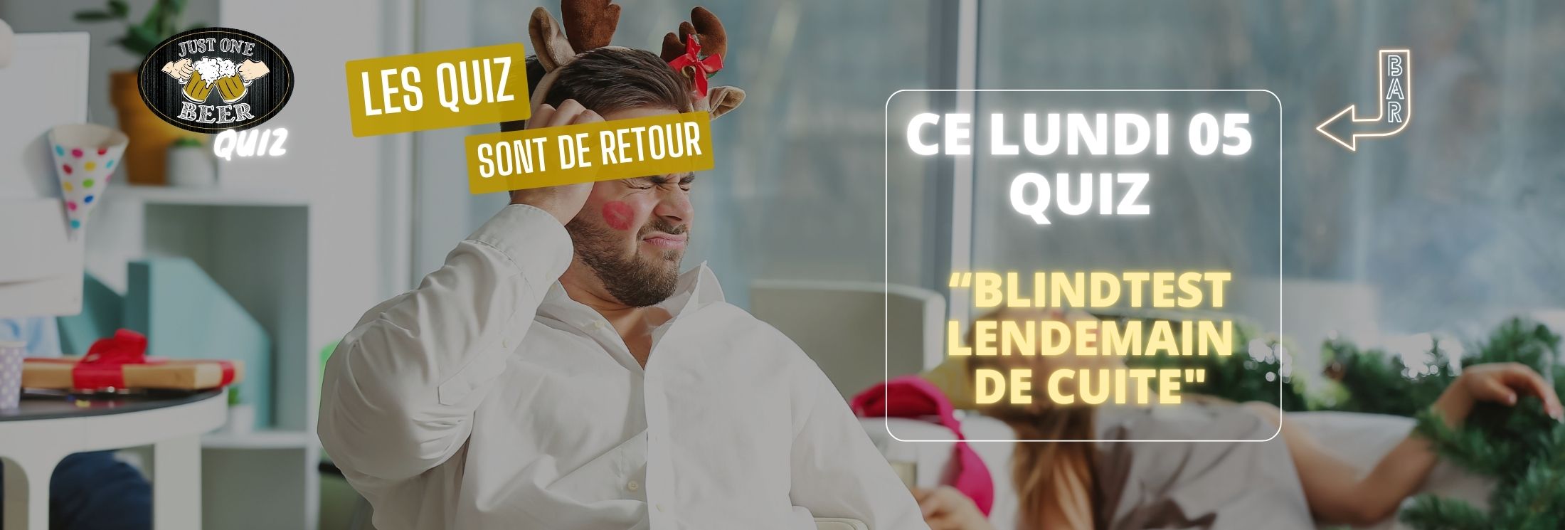 SITE - Bandeau PROGRAMME janvier reprise des quiz bar a bières gradignan JUST ONE BEER